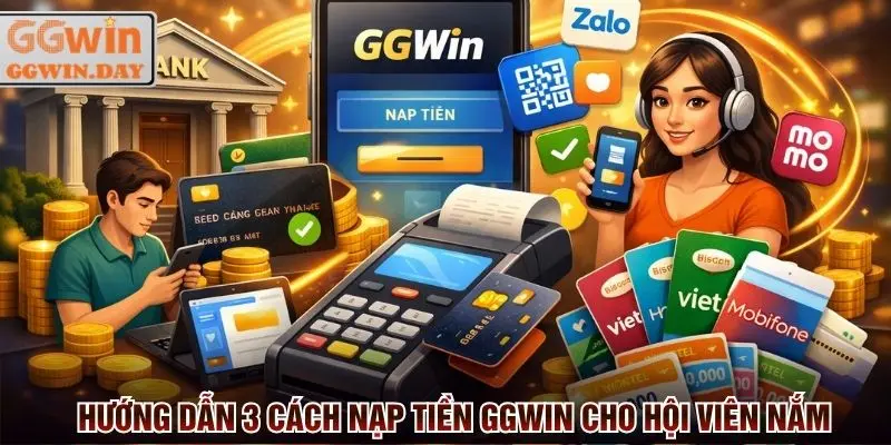 Hướng dẫn 3 cách nạp tiền GGWin thành viên thường dùng nhất